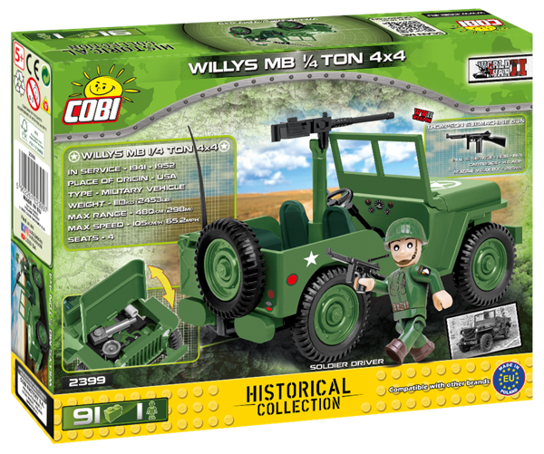 COBI Willys Jeep 1/4 Ton 4x4 2399 Historical Collection